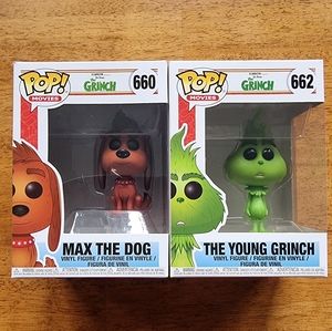 Funko Pop! Max the Dog and The Young Grinch Vinyl Figures Dr. Suess The Grinch